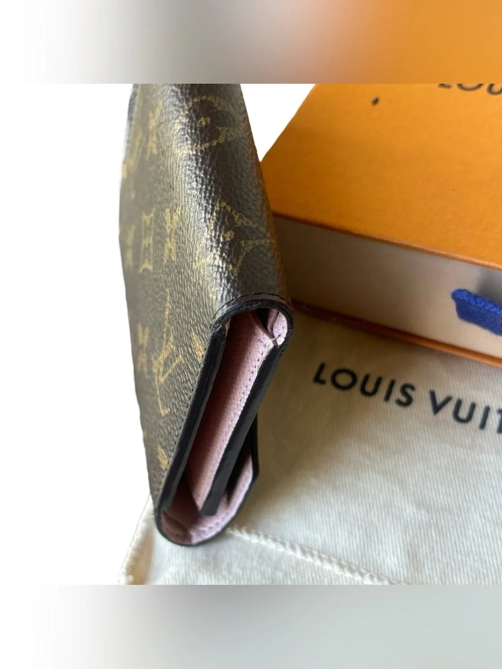 Louis Vuitton Victorine Monogram Rose Ballerine Wallet & Box